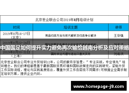 中国国足如何提升实力避免再次输给越南分析及应对策略 中国国足如何提升实力避免再次输给越南分析及应对策略